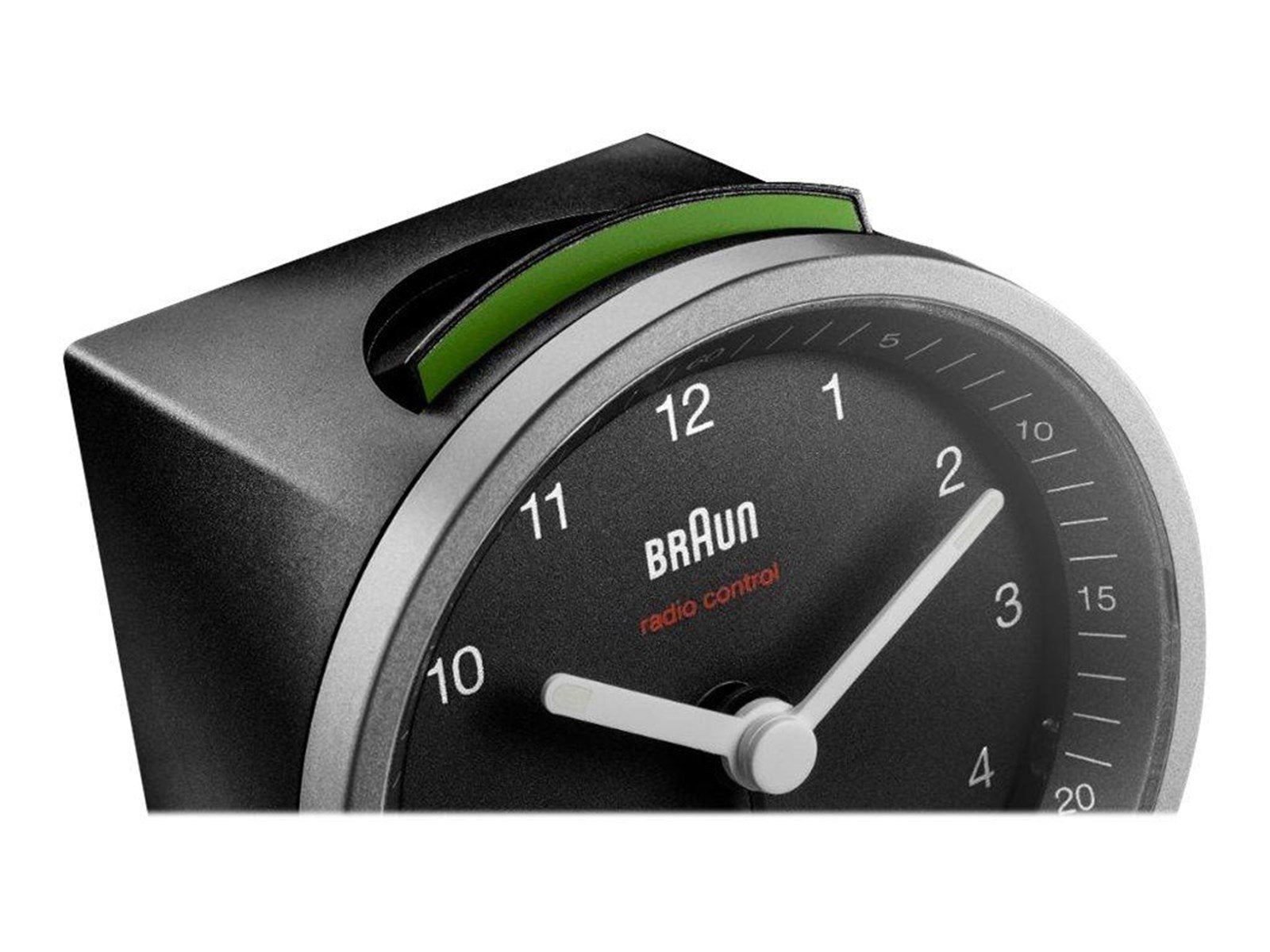 Braun BC07 - alarm clock - round - quartz - desktop - silver/black Braun BC07 - alarm clock - round - quartz - desktop - silver/black